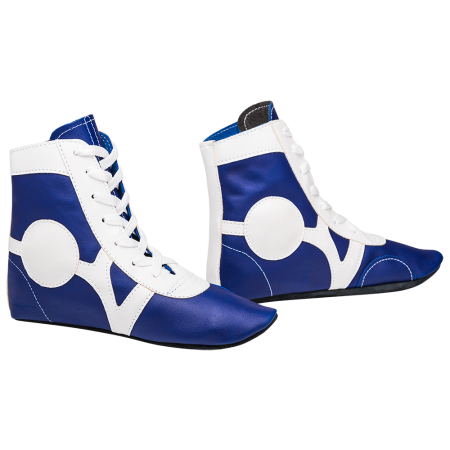 Купить Обувь для самбо SM-0102, кожа, синий Rusco в Демидове 