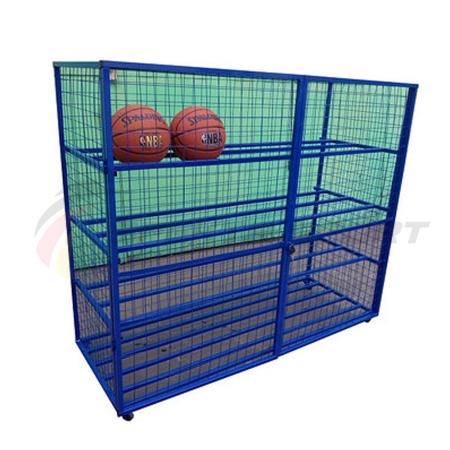 Купить Стеллаж для хранения мячей и инвентаря передвижной металлический (сетка) Цельносварной в Демидове 